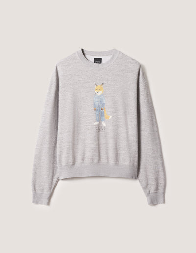 Maison Kitsune × KURO THE CRAFTED FOX SWEATSHIRT HEATHER GREY 2026AW