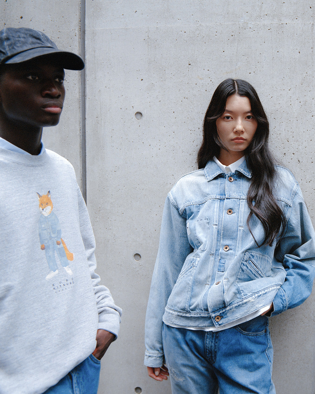 Maison Kitsune × KURO THE CRAFTED FOX SWEATSHIRT HEATHER GREY 2026AW
