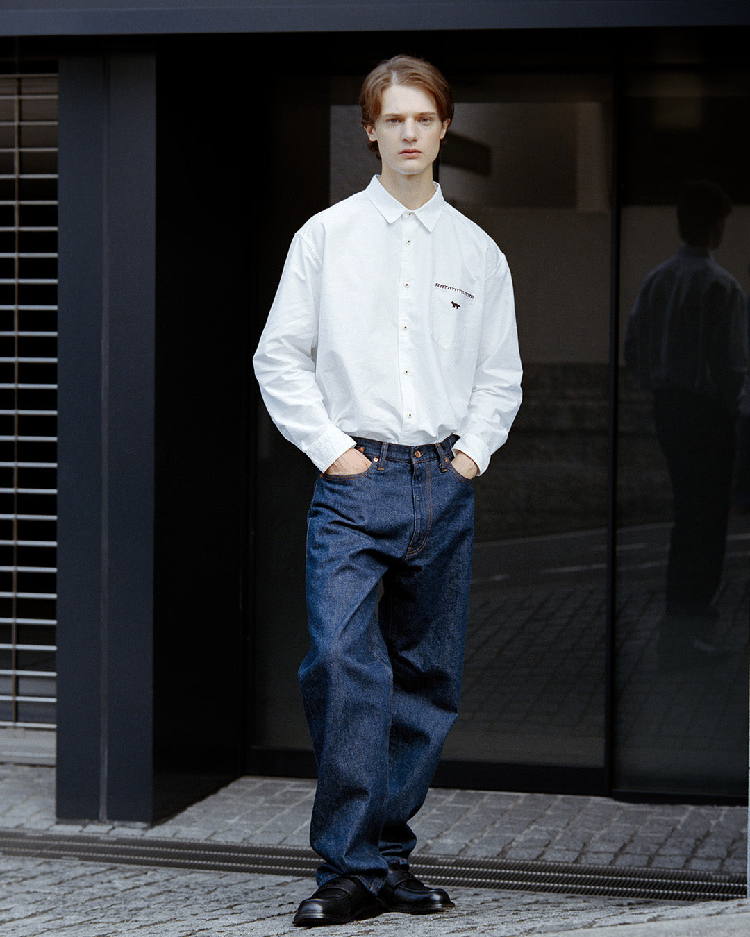 Maison Kitsune × KURO SELVEDGE DENIM PANTS INDIGO / BLACK 2026AW