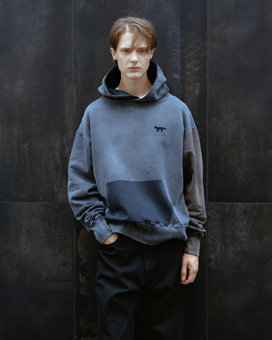 Maison Kitsune × KURO SELVEDGE DENIM PANTS INDIGO / BLACK 2026AW