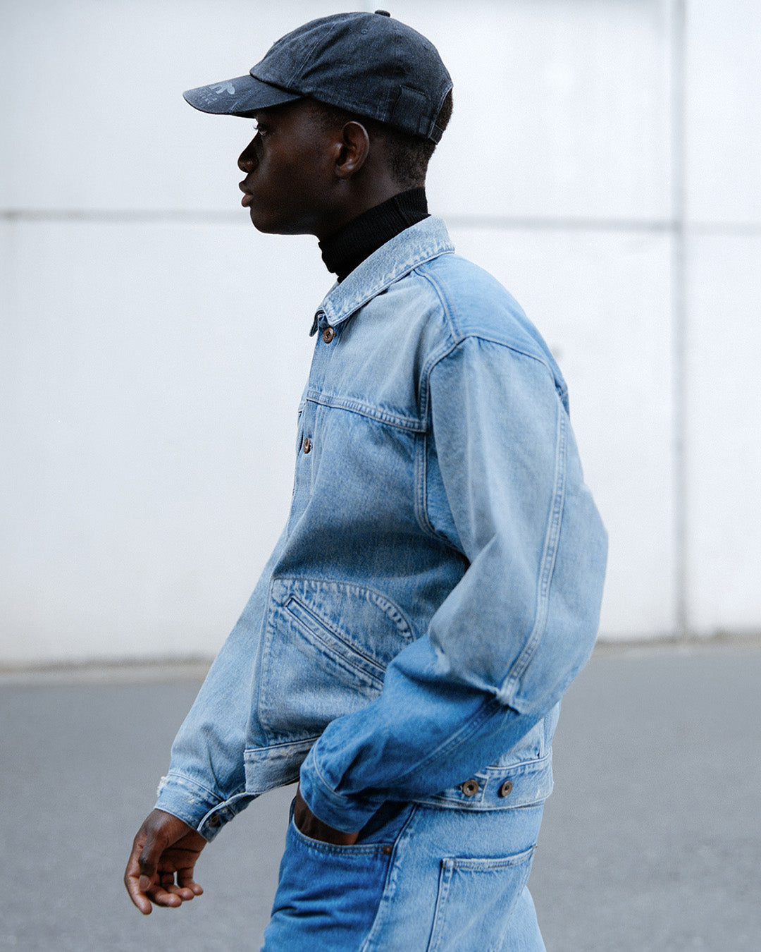 Maison Kitsune × KURO  PATCHWORK DENIM JACKET LIGHT INDIGO 2026AW