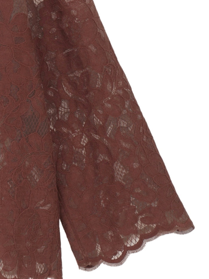 CLANE 正規商品 クラネ トップス フラワー レース ワイド シャツ ジャケット FLOWER LACE WIDE SHIRT JACKET ホワイト ブラック ブラウン 3色展開 2026秋冬新作【111030433】
