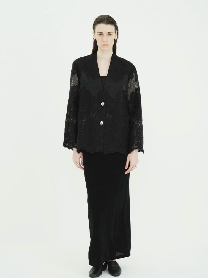 CLANE 正規商品 クラネ トップス フラワー レース ワイド シャツ ジャケット FLOWER LACE WIDE SHIRT JACKET ホワイト ブラック ブラウン 3色展開 2026秋冬新作【111030433】