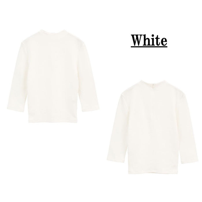 CLANE 正規商品 クラネ トップス モックネック ミドルスリーブ MOCK NECK MID SLEEVE TOPS ホワイト/ブラック/レッド 3色展開 2026秋冬新作【111051123】