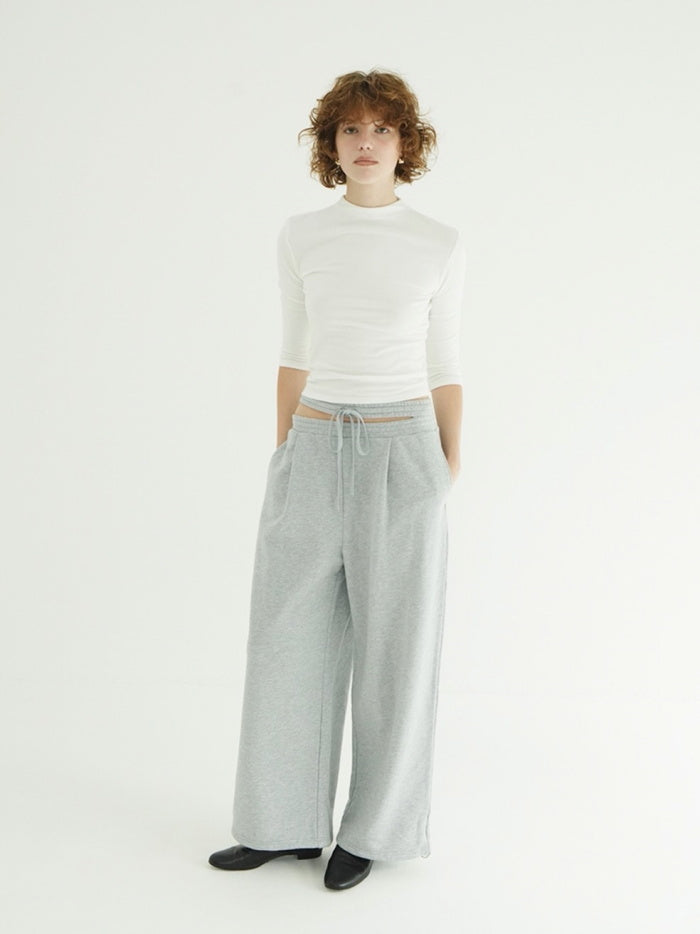 CLANE 正規商品 クラネ トップス モックネック ミドルスリーブ MOCK NECK MID SLEEVE TOPS ホワイト/ブラック/レッド 3色展開 2026秋冬新作【111051123】