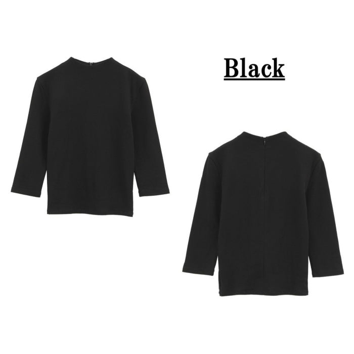 CLANE 正規商品 クラネ トップス モックネック ミドルスリーブ MOCK NECK MID SLEEVE TOPS ホワイト/ブラック/レッド 3色展開 2026秋冬新作【111051123】