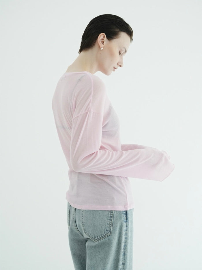 CLANE 正規商品 クラネ トップス シアー ルーズ カット トップス SHEER LOOSE CUT TOPS ホワイト ピンク チャコール 3色展開 2026秋冬新作【111051143】