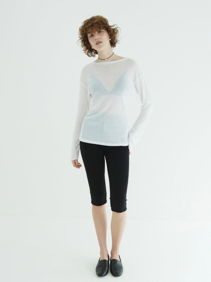 CLANE 正規商品 クラネ トップス シアー ルーズ カット トップス SHEER LOOSE CUT TOPS ホワイト ピンク チャコール 3色展開 2026秋冬新作【111051143】