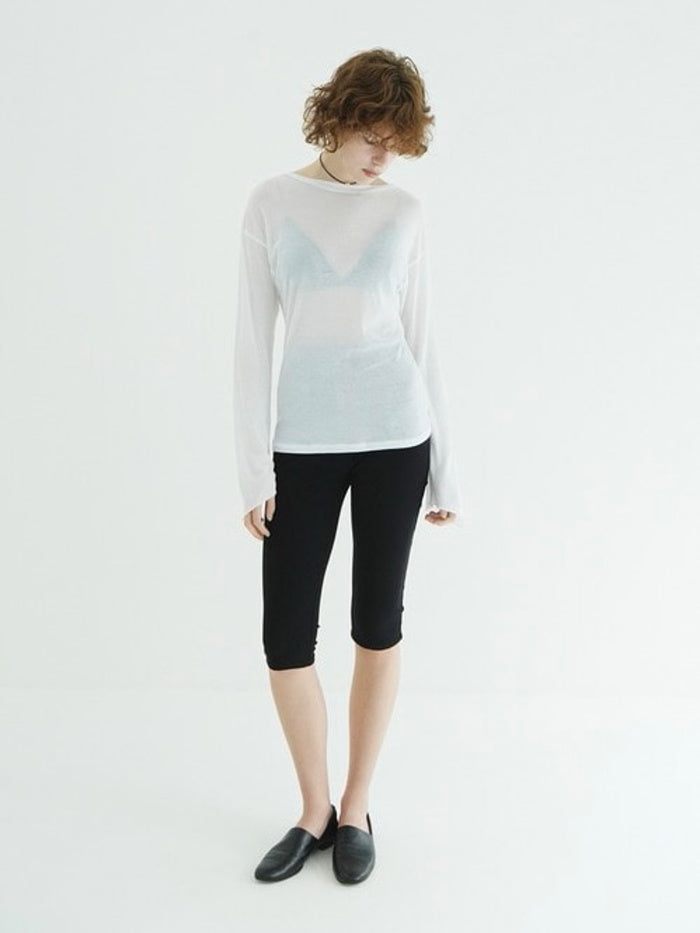 CLANE 正規商品 クラネ トップス シアー ルーズ カット トップス SHEER LOOSE CUT TOPS ホワイト ピンク チャコール 3色展開 2026秋冬新作【111051143】
