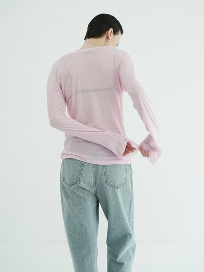 CLANE 正規商品 クラネ トップス シアー ルーズ カット トップス SHEER LOOSE CUT TOPS ホワイト ピンク チャコール 3色展開 2026秋冬新作【111051143】