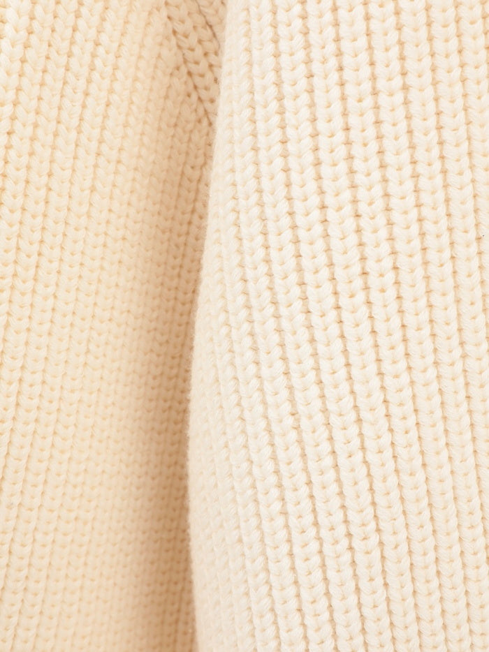 CLANE 正規商品 クラネ トップス オーバー ハーフスリーブ ポロ ニット トップス OVER HALF SLEEVE POLO KNIT TOPS アイボリー ミックス 2色展開 2026秋冬新作【111062053】