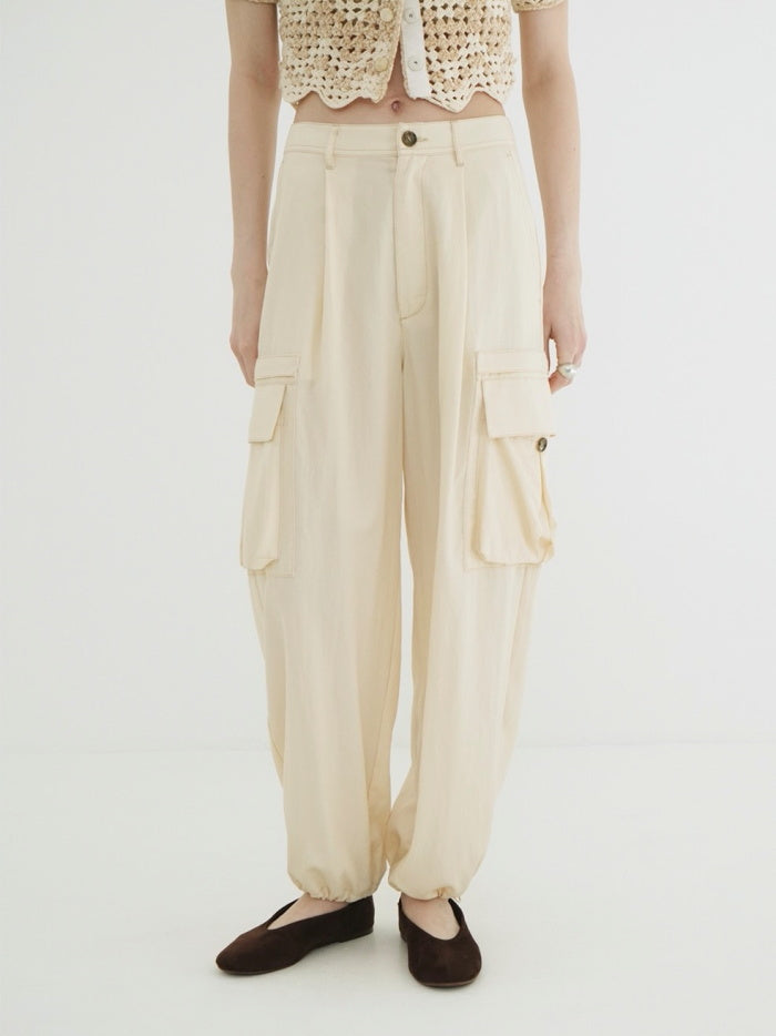 CLANE 正規商品 クラネ ローウエストポケット カーゴ パンツ LOW WAIST POCKET CARGO PANTS アイボリー/カーキ/ブラック 3色展開 2026秋冬新作【111107063】