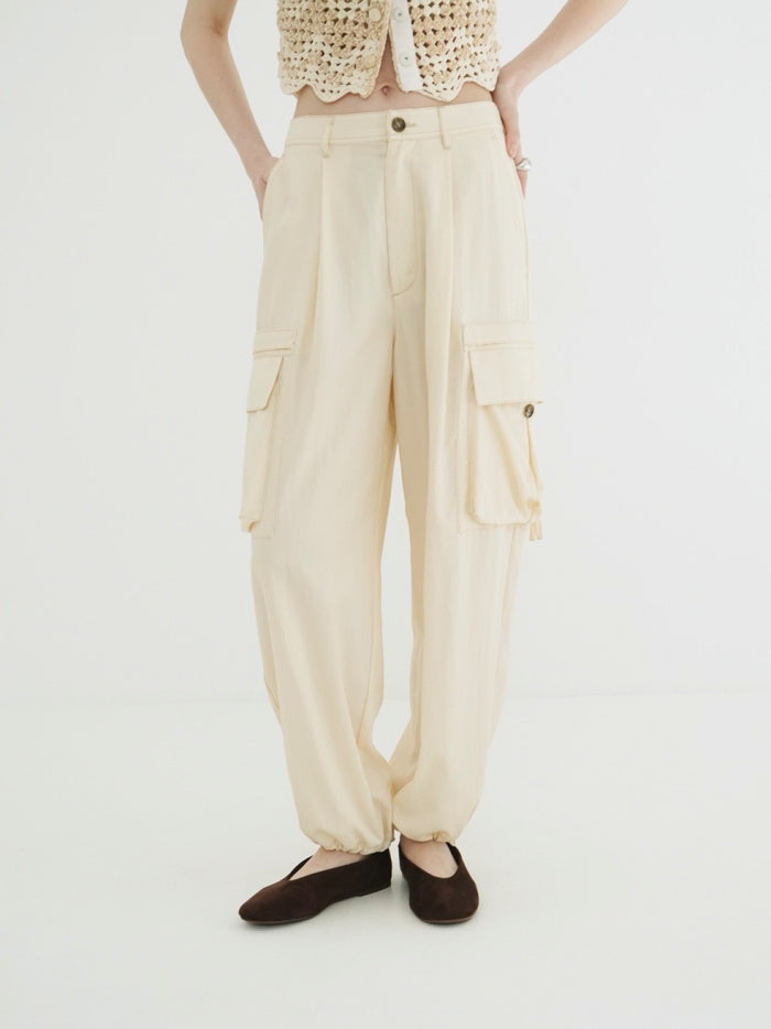 CLANE 正規商品 クラネ ローウエストポケット カーゴ パンツ LOW WAIST POCKET CARGO PANTS アイボリー/カーキ/ブラック 3色展開 2026秋冬新作【111107063】