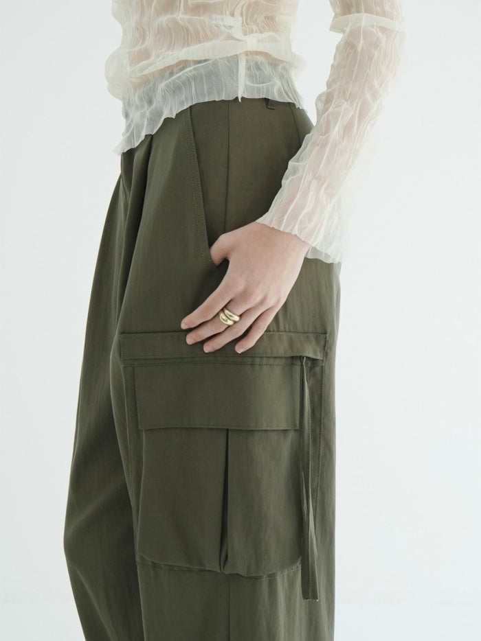 CLANE 正規商品 クラネ ローウエストポケット カーゴ パンツ LOW WAIST POCKET CARGO PANTS アイボリー/カーキ/ブラック 3色展開 2026秋冬新作【111107063】