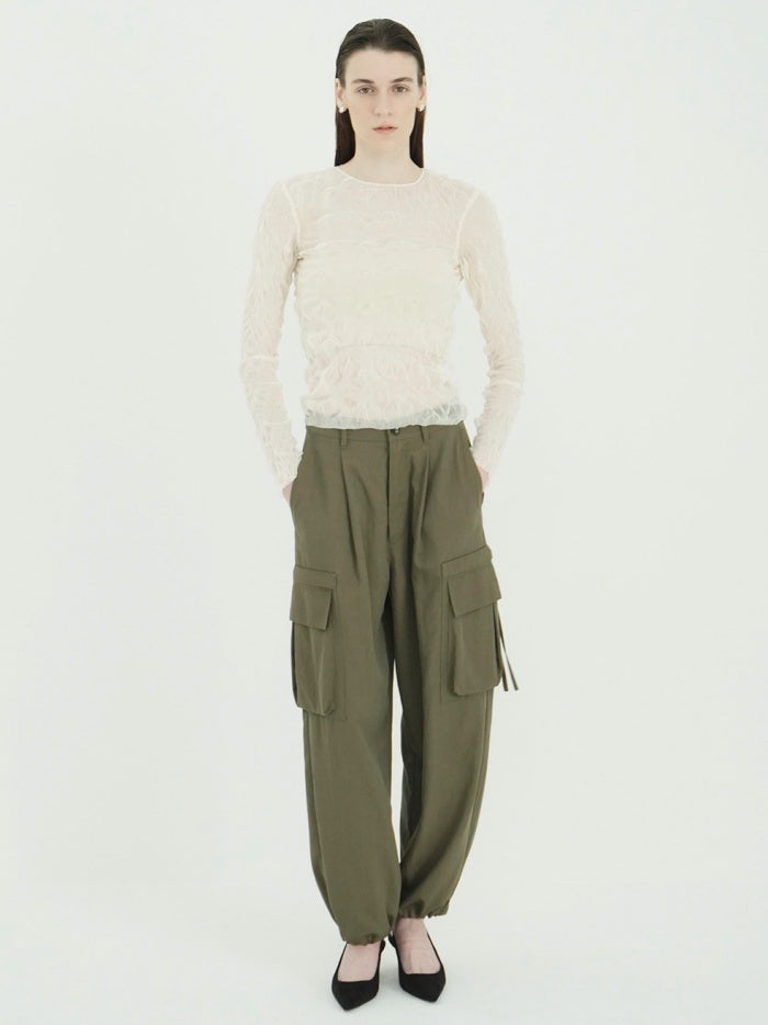 CLANE 正規商品 クラネ ローウエストポケット カーゴ パンツ LOW WAIST POCKET CARGO PANTS アイボリー/カーキ/ブラック 3色展開 2026秋冬新作【111107063】