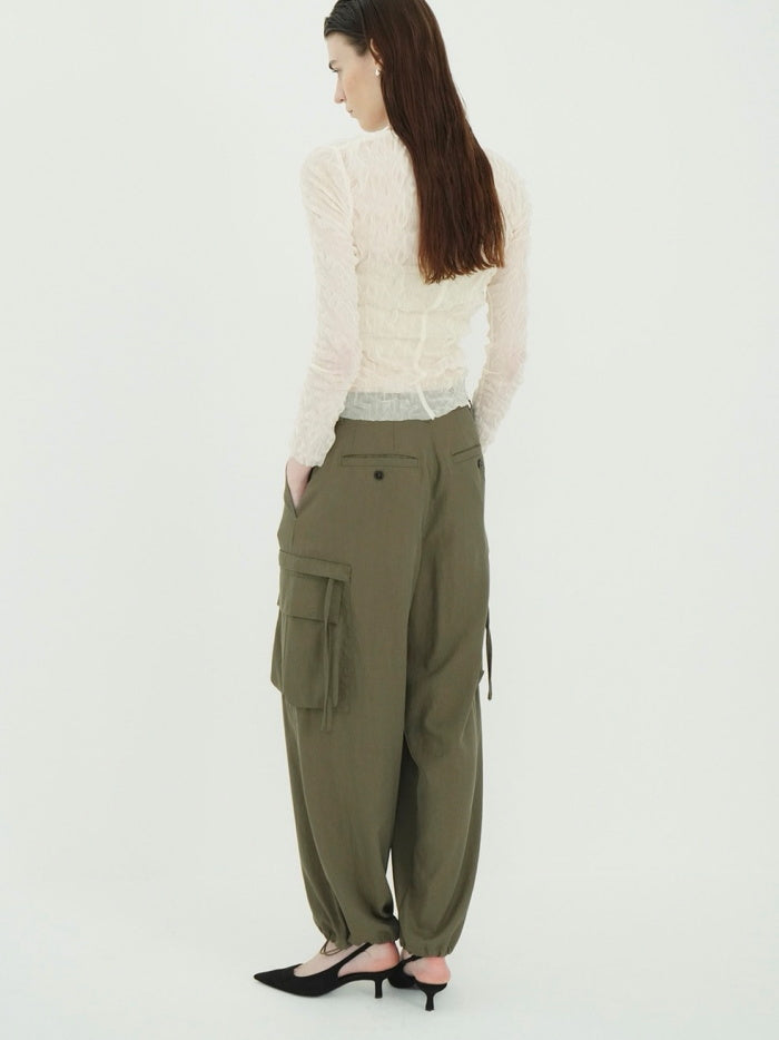 CLANE 正規商品 クラネ ローウエストポケット カーゴ パンツ LOW WAIST POCKET CARGO PANTS アイボリー/カーキ/ブラック 3色展開 2026秋冬新作【111107063】