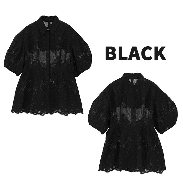 CLANE 正規商品 クラネ トップス フラワー レース ウエストシェイプ トップス FLOWER LACE WAIST SHAPE TOPS ホワイト ブラウン ブラック 3色展開 2026秋冬新作【111224053】