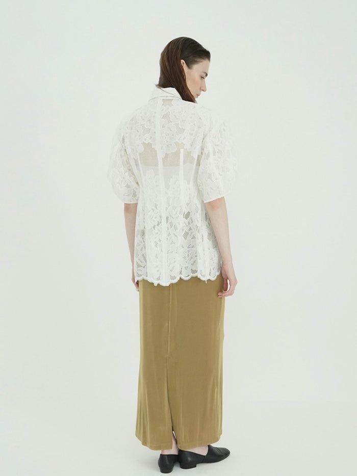 CLANE 正規商品 クラネ トップス フラワー レース ウエストシェイプ トップス FLOWER LACE WAIST SHAPE TOPS ホワイト ブラウン ブラック 3色展開 2026秋冬新作【111224053】