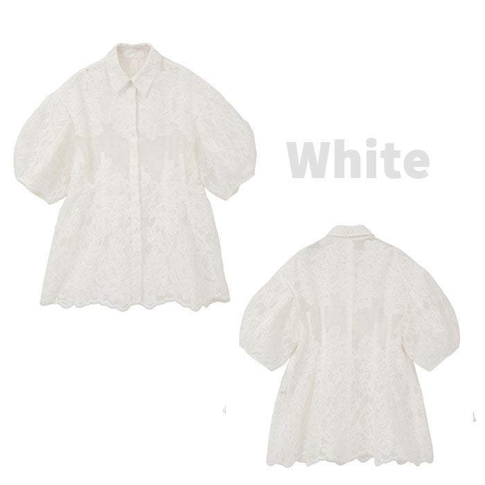 CLANE 正規商品 クラネ トップス フラワー レース ウエストシェイプ トップス FLOWER LACE WAIST SHAPE TOPS ホワイト ブラウン ブラック 3色展開 2026秋冬新作【111224053】