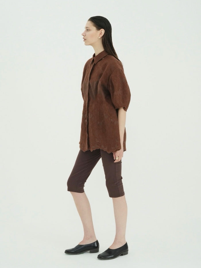 CLANE 正規商品 クラネ トップス フラワー レース ウエストシェイプ トップス FLOWER LACE WAIST SHAPE TOPS ホワイト ブラウン ブラック 3色展開 2026秋冬新作【111224053】