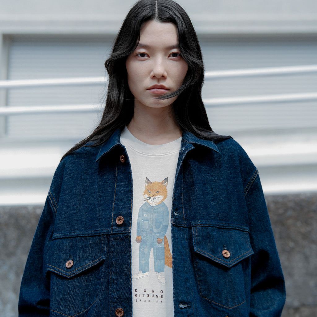 Maison Kitsune × KURO THE CRAFTED FOX SWEATSHIRT HEATHER GREY 2026AW