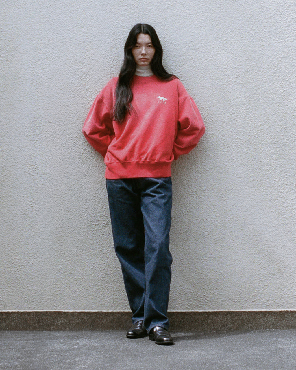 Maison Kitsune × KURO SELVEDGE DENIM PANTS INDIGO / BLACK 2026AW