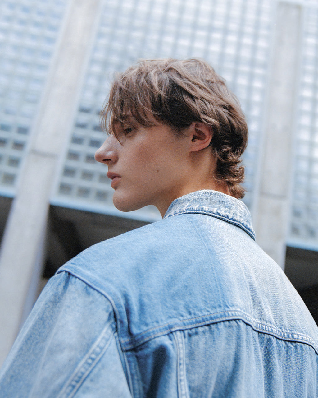 Maison Kitsune × KURO  PATCHWORK DENIM JACKET LIGHT INDIGO 2026AW