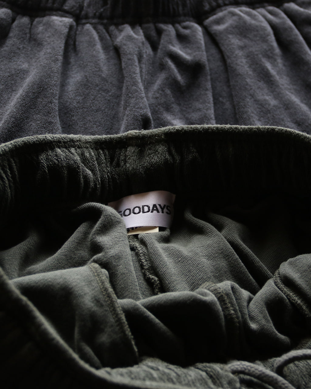 GOODAYS × SCREEN STARS パイル ピグメント ショーツ Pile pigment shorts ブラック/ダークグリーン 2色展開 2026春夏新作