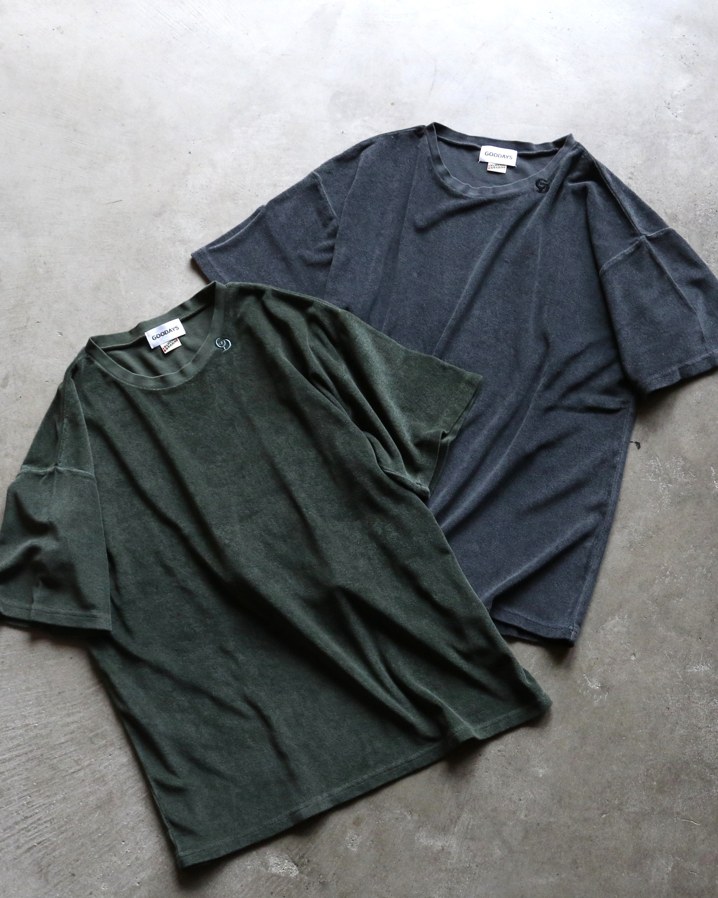 GOODAYS × SCREEN STARS  パイル ピグメント 半袖Tシャツ Pile pigment T-shirts ブラック/ダークグリーン 2色展開 2026春夏新作