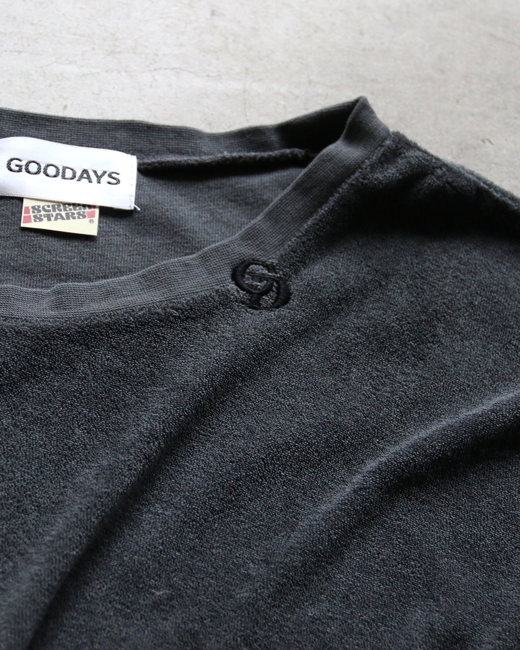 GOODAYS × SCREEN STARS  パイル ピグメント 半袖Tシャツ Pile pigment T-shirts ブラック/ダークグリーン 2色展開 2026春夏新作