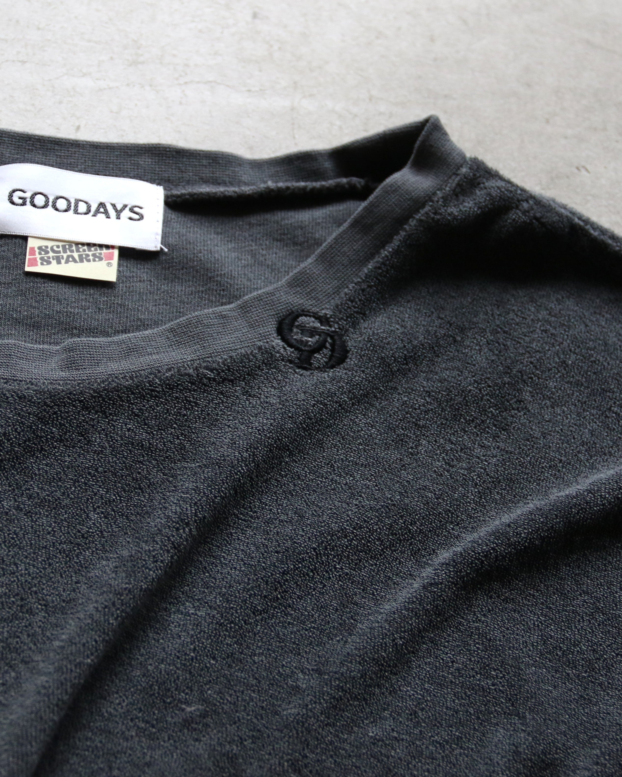 GOODAYS × SCREEN STARS  パイル ピグメント 半袖Tシャツ Pile pigment T-shirts ブラック/ダークグリーン 2色展開 2026春夏新作