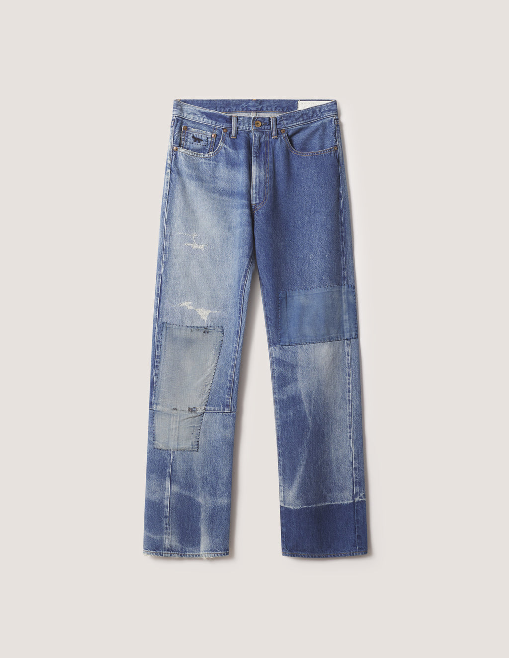 Maison Kitsune × KURO  PATCHWORK DENIM PANTS LIGHT INDIGO 2026AW