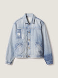 Maison Kitsune × KURO  PATCHWORK DENIM JACKET LIGHT INDIGO 2026AW