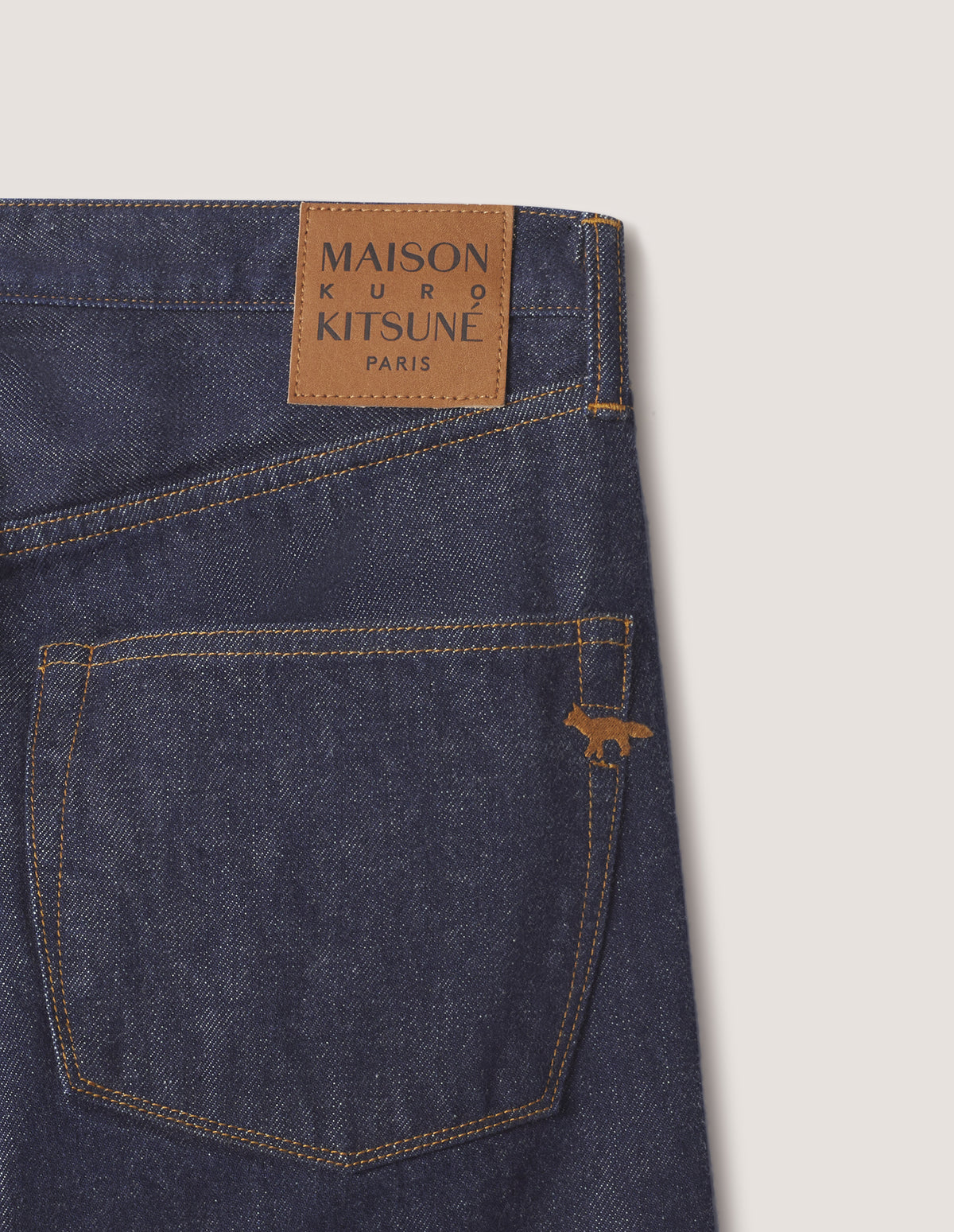 Maison Kitsune × KURO SELVEDGE DENIM PANTS INDIGO / BLACK 2026AW