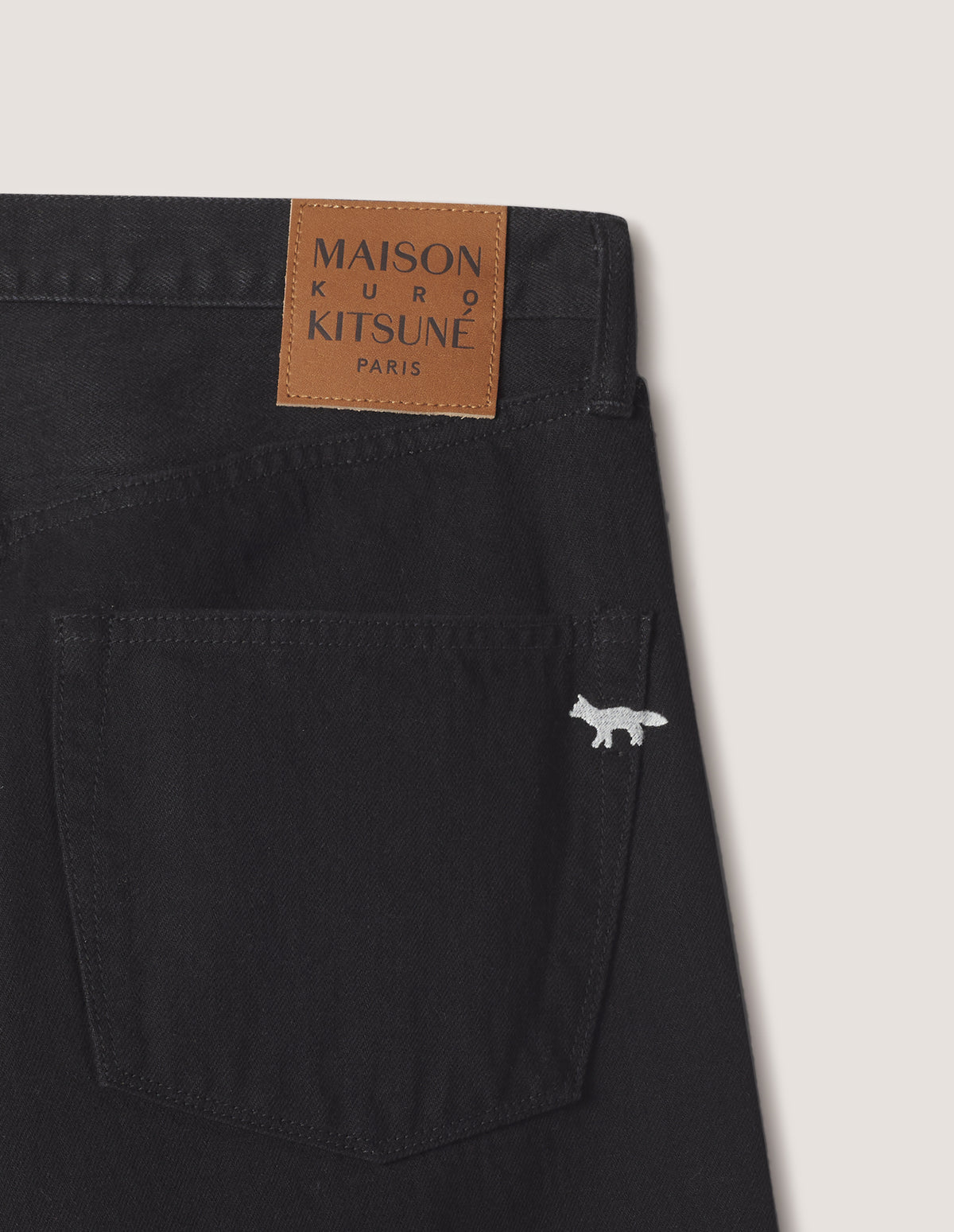 Maison Kitsune × KURO SELVEDGE DENIM PANTS INDIGO / BLACK 2026AW