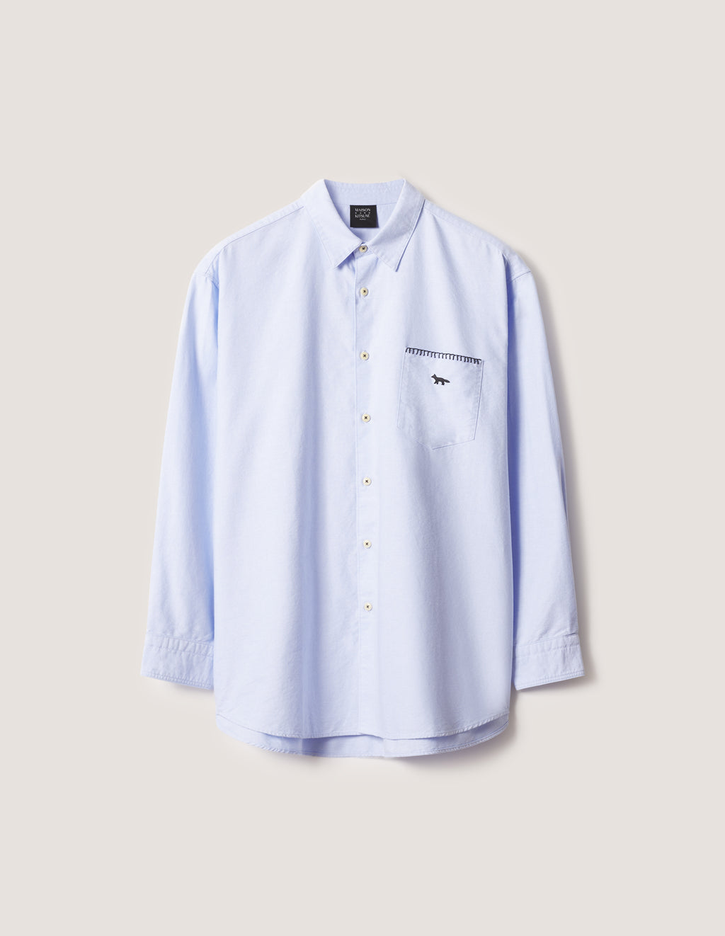 Maison Kitsune × KURO  OXFORD SHIRT  BLUE 2026AW