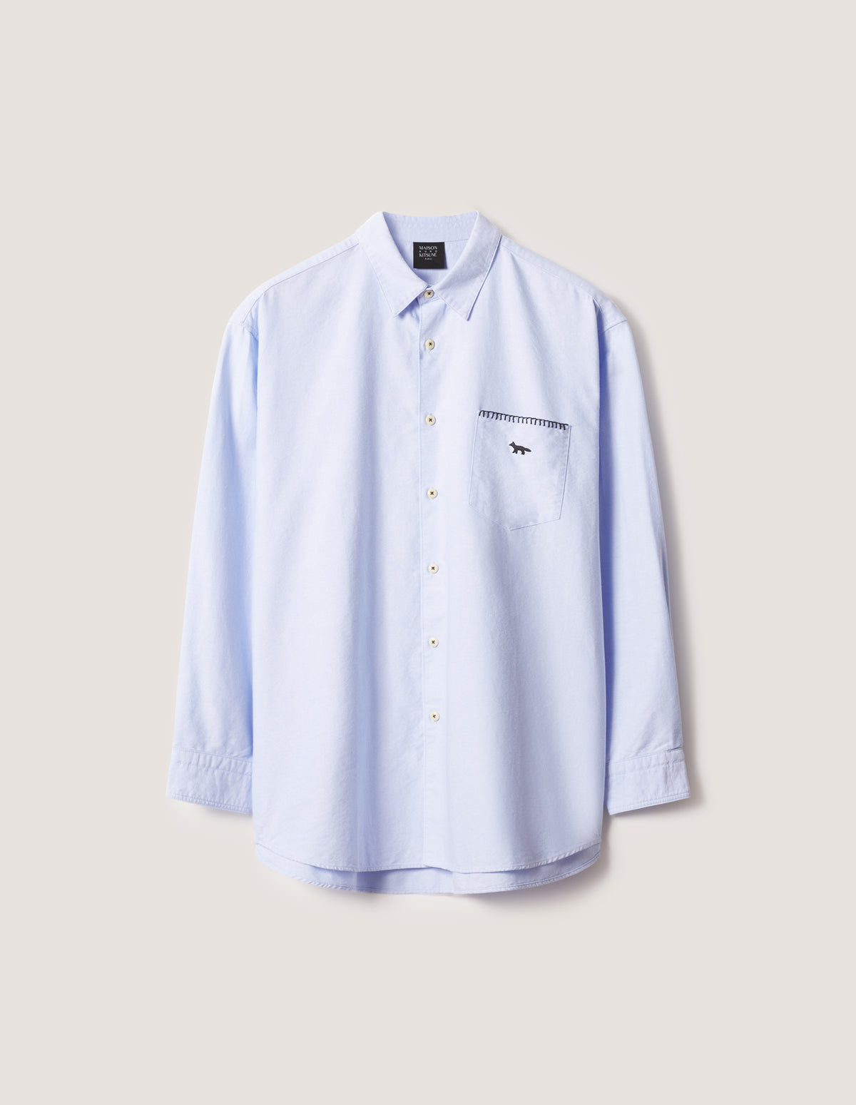 Maison Kitsune × KURO  OXFORD SHIRT  BLUE 2026AW
