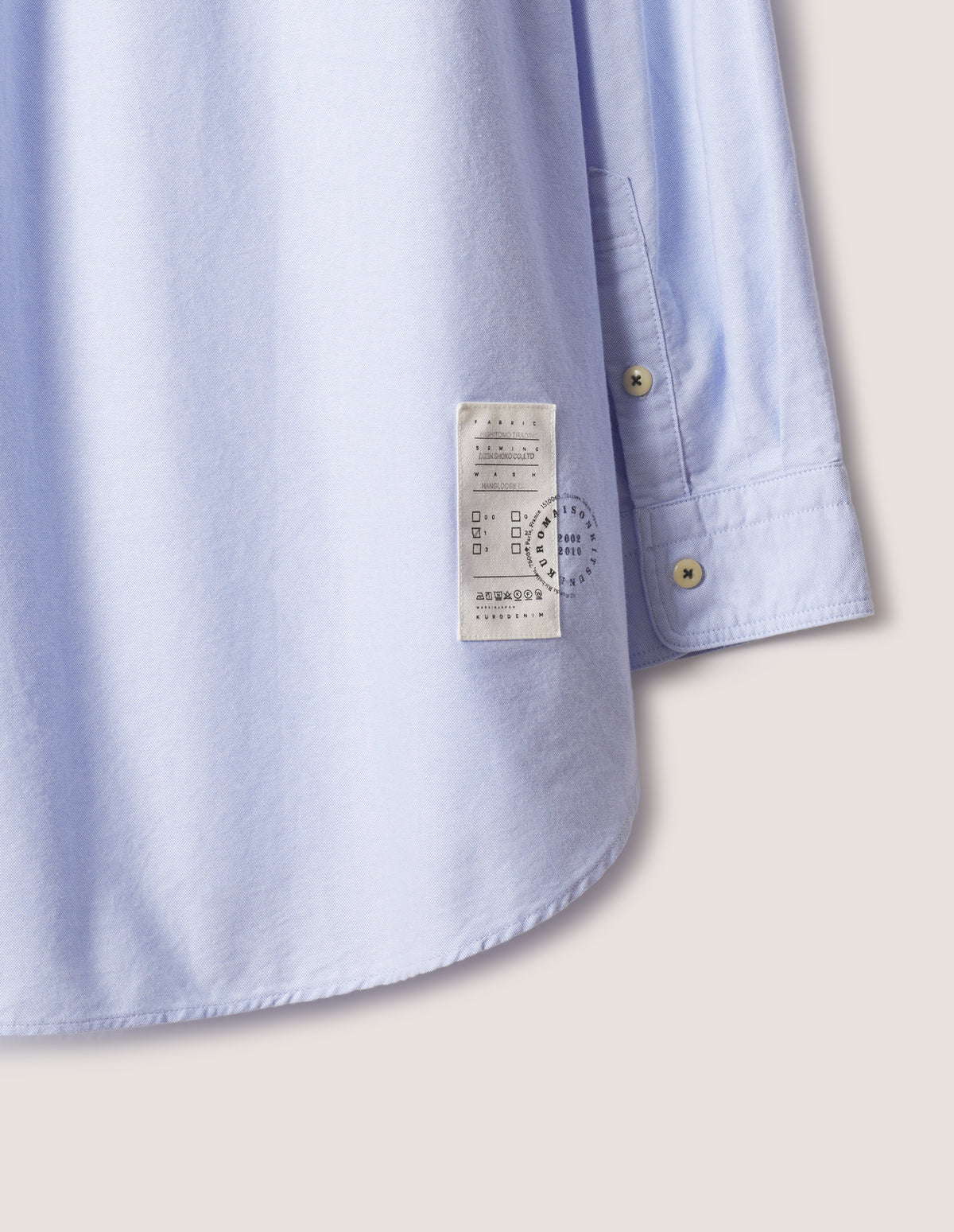 Maison Kitsune × KURO  OXFORD SHIRT  BLUE 2026AW