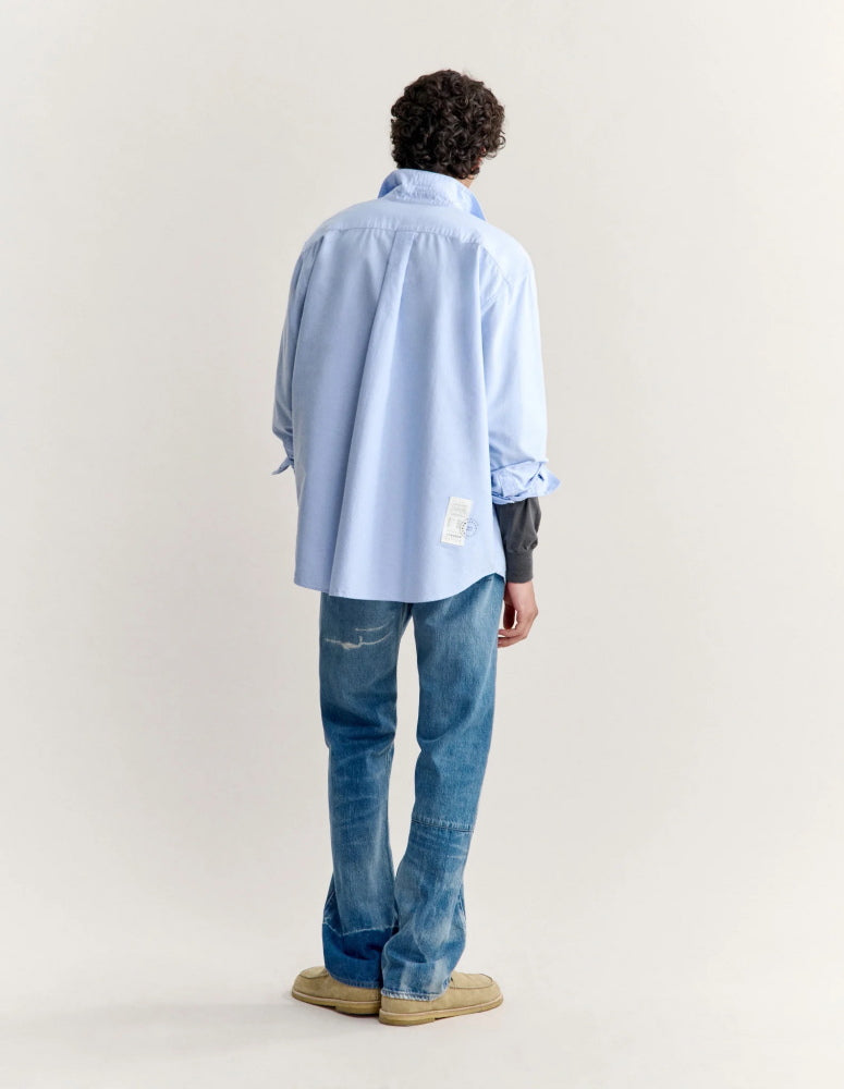 Maison Kitsune × KURO  OXFORD SHIRT  BLUE 2026AW