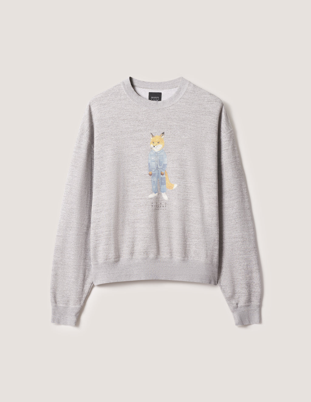 Maison Kitsune × KURO THE CRAFTED FOX SWEATSHIRT HEATHER GREY 2026AW