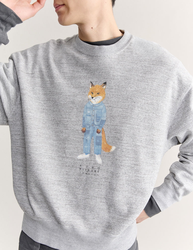Maison Kitsune × KURO THE CRAFTED FOX SWEATSHIRT HEATHER GREY 2026AW