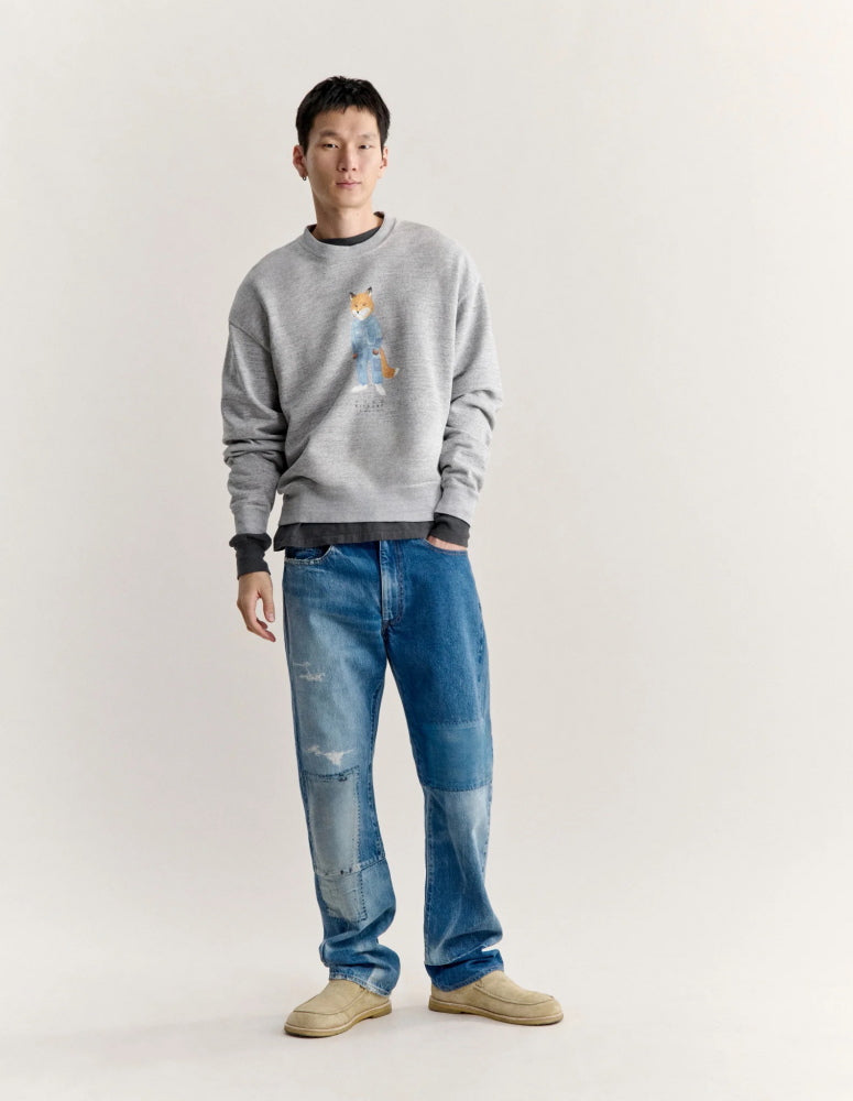 Maison Kitsune × KURO THE CRAFTED FOX SWEATSHIRT HEATHER GREY 2026AW