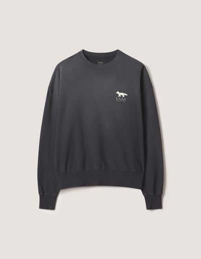 Maison Kitsune × KURO SUNFADE FOX SWEATSHIRT ADED BLACK 2026AW