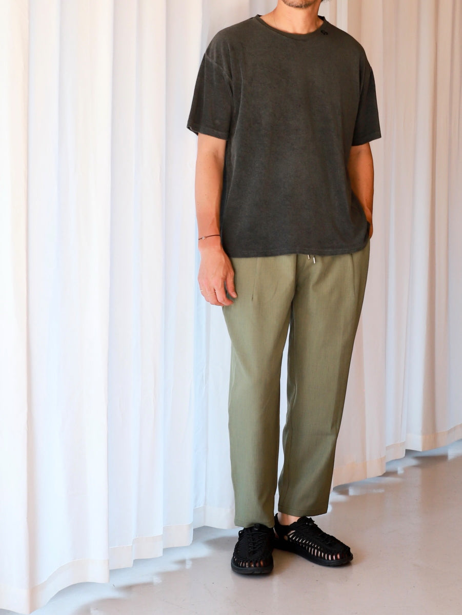 GOODAYS × SCREEN STARS パイル ピグメント ショーツ Pile pigment shorts ブラック/ダークグリーン 2色展開 2026春夏新作