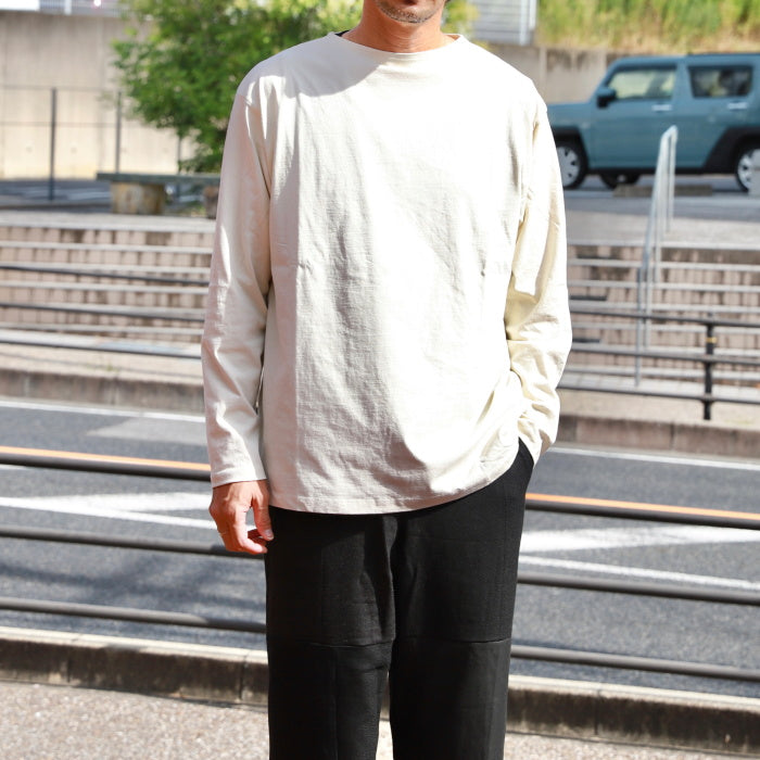 アルヴァナ トップス ロンT 無地 alvana 空紡 ボートネック L/S TEE SHIRTS 空紡 BOATNECK L/S TEE SHIRTS BLACK/DEEP BROWN/VINTAGE WHITE 2026秋冬新作【alv00201】