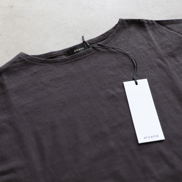 アルヴァナ トップス ロンT 無地 alvana 空紡 ボートネック L/S TEE SHIRTS 空紡 BOATNECK L/S TEE SHIRTS BLACK/DEEP BROWN/VINTAGE WHITE 2026秋冬新作【alv00201】