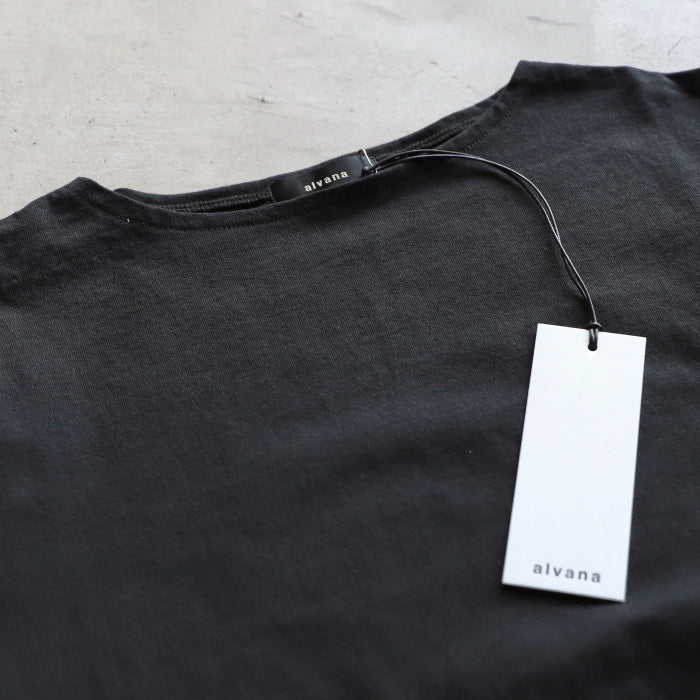 アルヴァナ トップス ロンT 無地 alvana 空紡 ボートネック L/S TEE SHIRTS 空紡 BOATNECK L/S TEE SHIRTS BLACK/DEEP BROWN/VINTAGE WHITE 2026秋冬新作【alv00201】