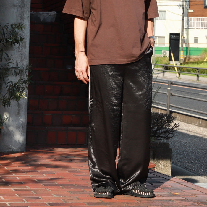 CHARGER パンツ チャージャー ユニセックス オリジナル サテン サイドライン パンツ Satin Side Line Pants ブラック Black 2026秋冬新作【cr26awpt01】