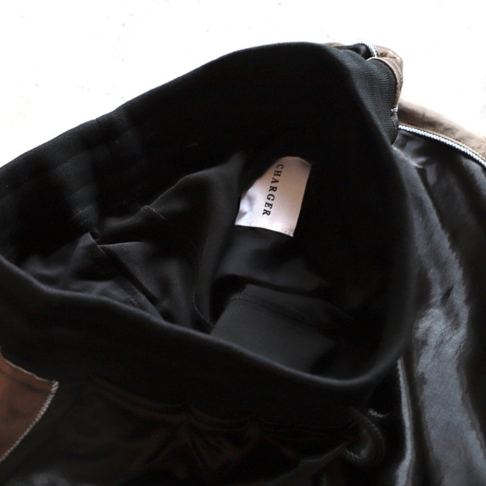 CHARGER パンツ チャージャー ユニセックス オリジナル サテン サイドライン パンツ Satin Side Line Pants ブラック Black 2026秋冬新作【cr26awpt01】
