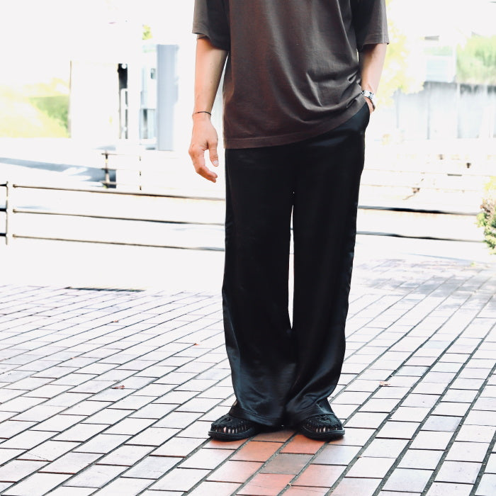 CHARGER パンツ チャージャー ユニセックス オリジナル サテン サイドライン パンツ Satin Side Line Pants ブラック Black 2026秋冬新作【cr26awpt01】